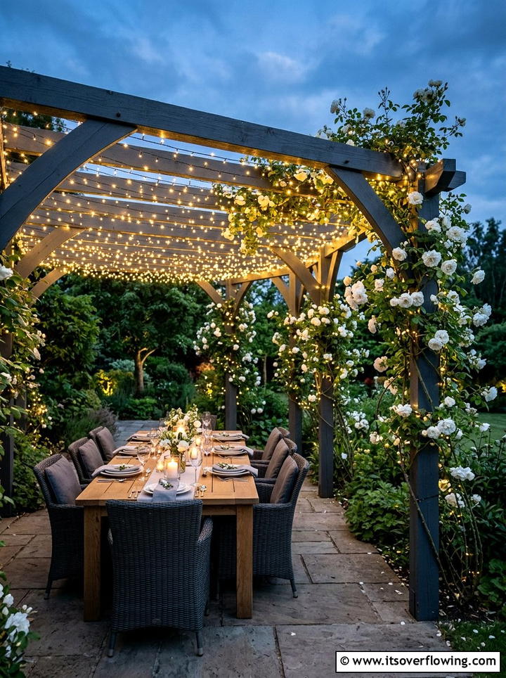 Pergola Fairy Lights - 25 garden ideas with lights