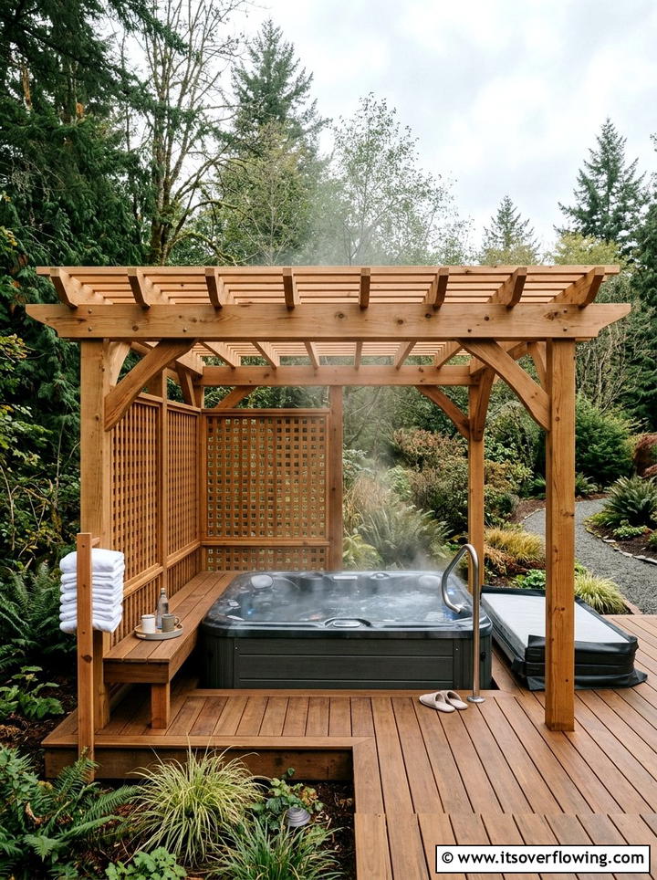 Pergola Over Hot Tub - 25 backyard decorating ideas with pergola decor