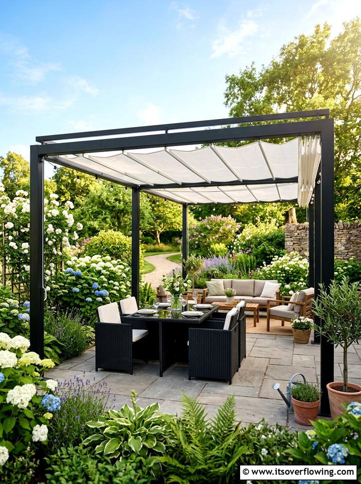 Pergola With Canopy - 25 garden decor ideas for modern gardens