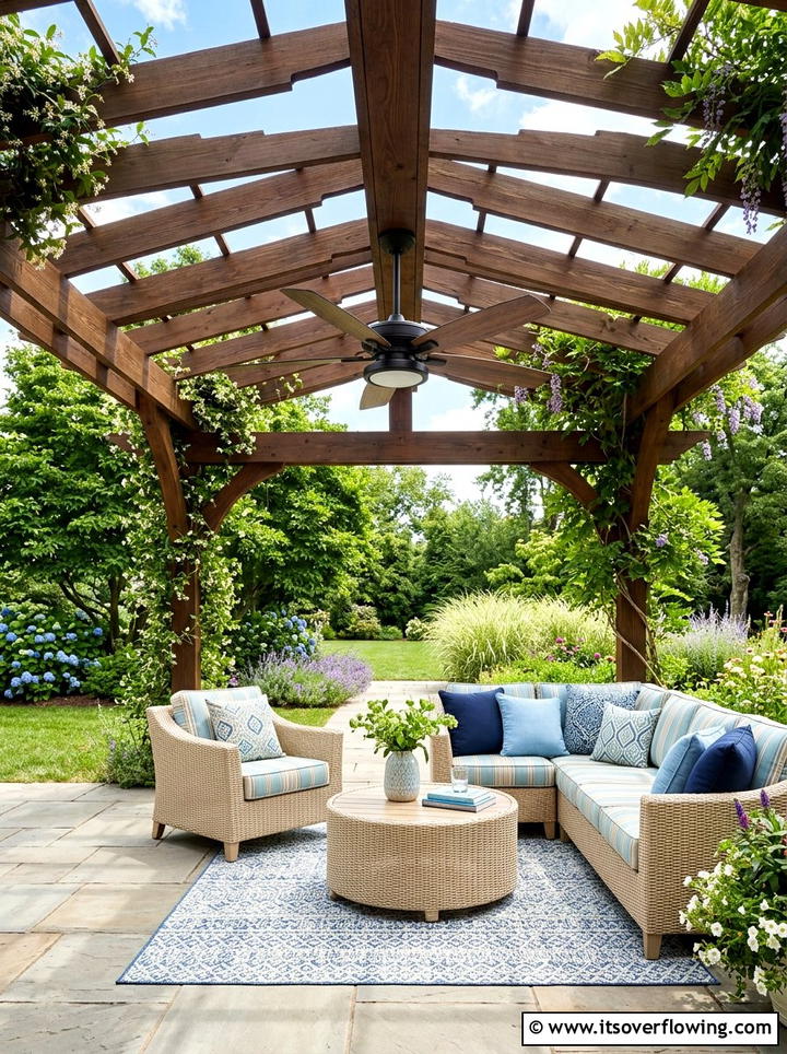 Pergola With Ceiling Fan - 25 backyard decorating ideas with pergola decor