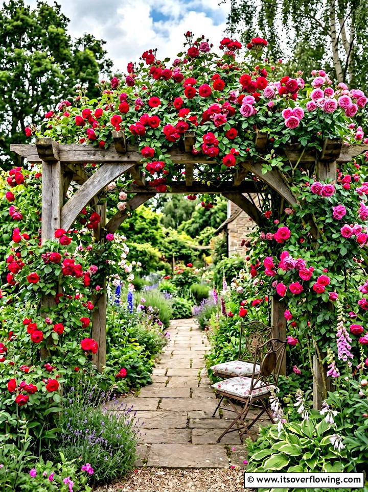 Pergola With Climbing Roses - 25 small garden ideas with pergola corner