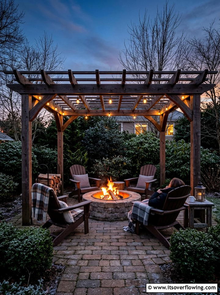 Pergola With Fire Pit - 25 small garden ideas with pergola corner
