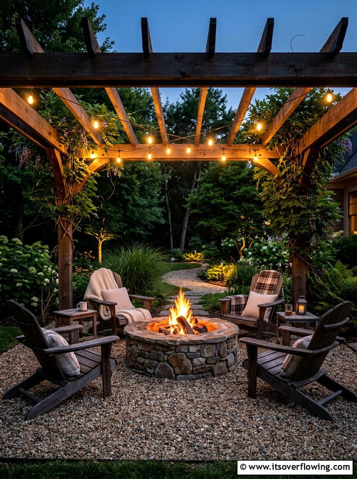 Pergola With Fire Pit Area - 25 backyard ideas with pergola
