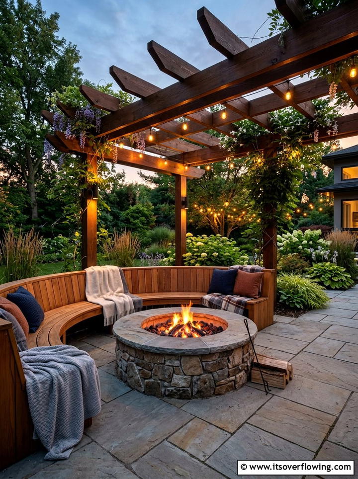 Pergola With Fire Pit - 25 backyard decorating ideas with pergola decor