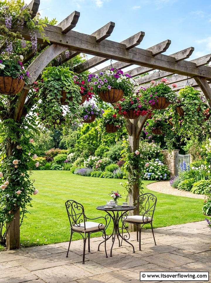 Pergola With Hanging Plants - 25 backyard decorating ideas with pergola decor
