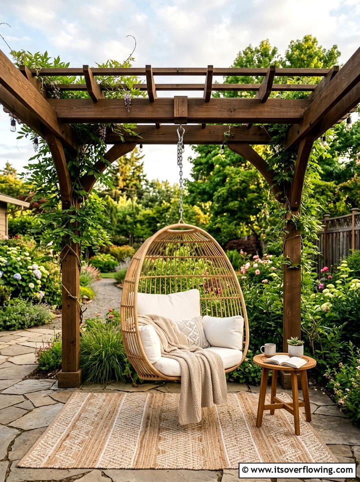 Pergola With Swing Chair - 25 backyard decorating ideas with pergola decor