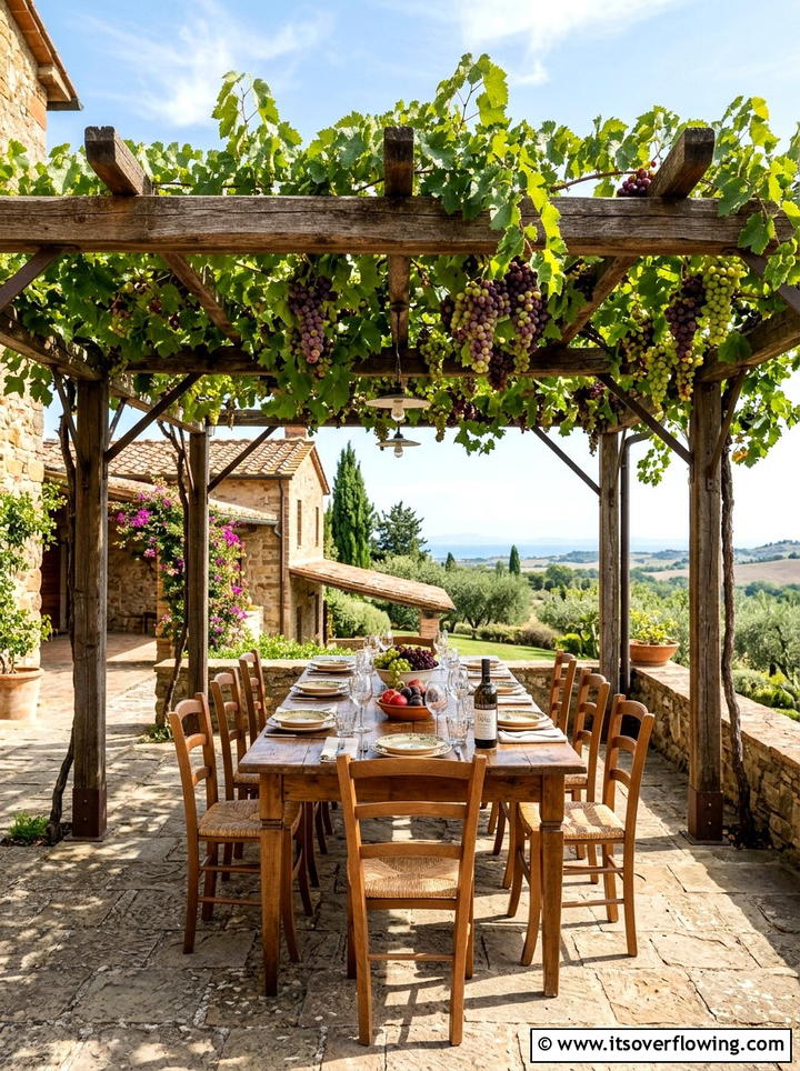 Pergola With Vines - 25 garden ideas diy