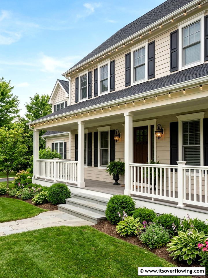 Perimeter String Lights On Porch Roof - 25 front porch ideas with string lights