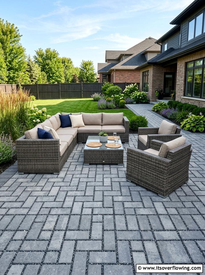 Permeable Paver Patio - 25 creative garden ideas with sustainable landscaping