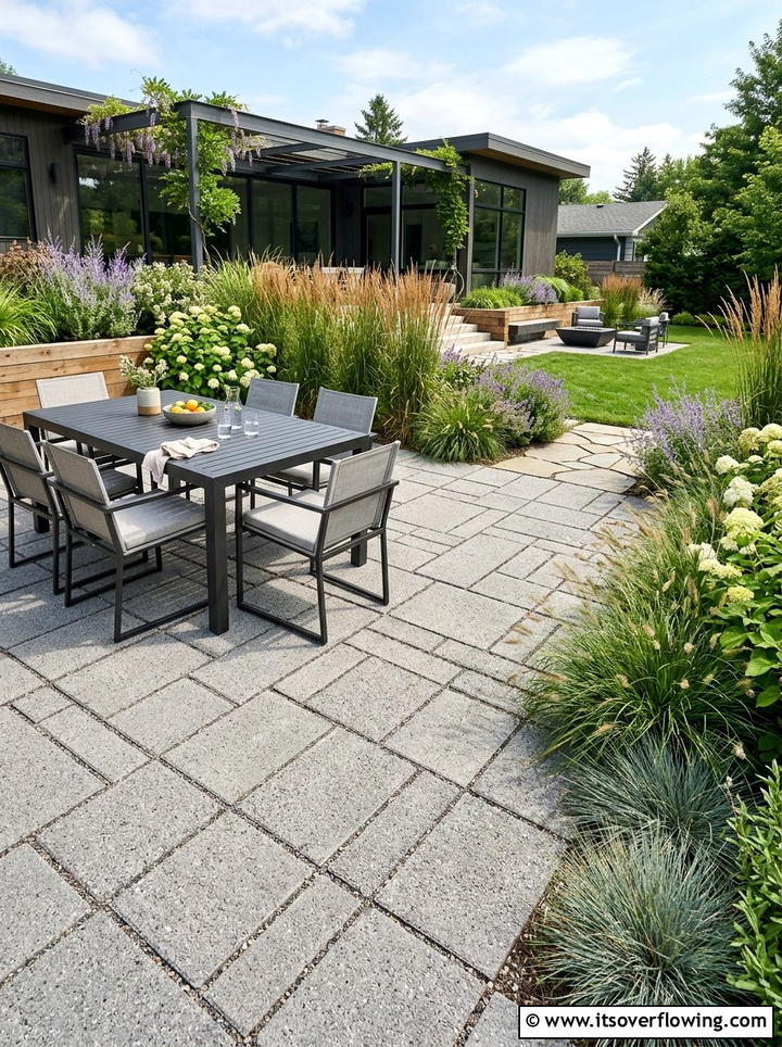 Permeable Paver Patio - 25 garden ideas with sustainable materials