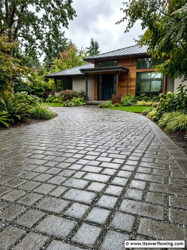 Permeable Paver System - 25 backyard ideas with pavers