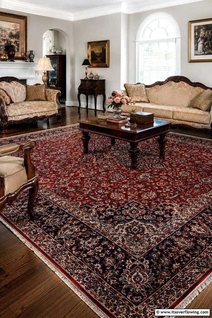 Persian Style Carpets - 30 Traditional Living Room Ideas for Timeless Elegance