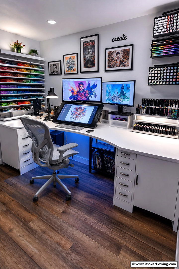 Personalized Craft Stations - 30 Small Craft Room Ideas for Organized Creative Spaces