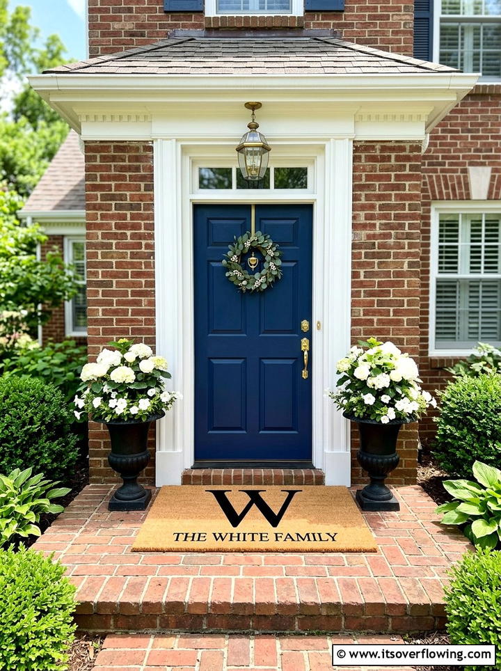 Personalized Monogram Coir Mat - 25 front porch ideas with doormat