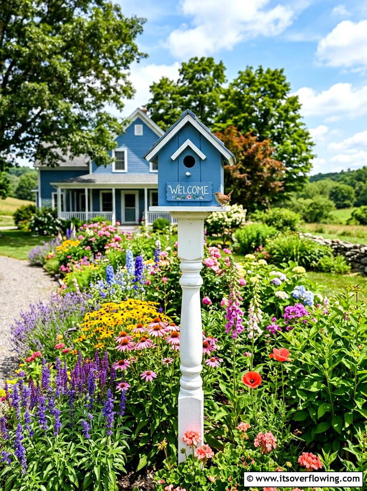 Personalized bird house - 25 backyard decorating ideas with personalized decor
