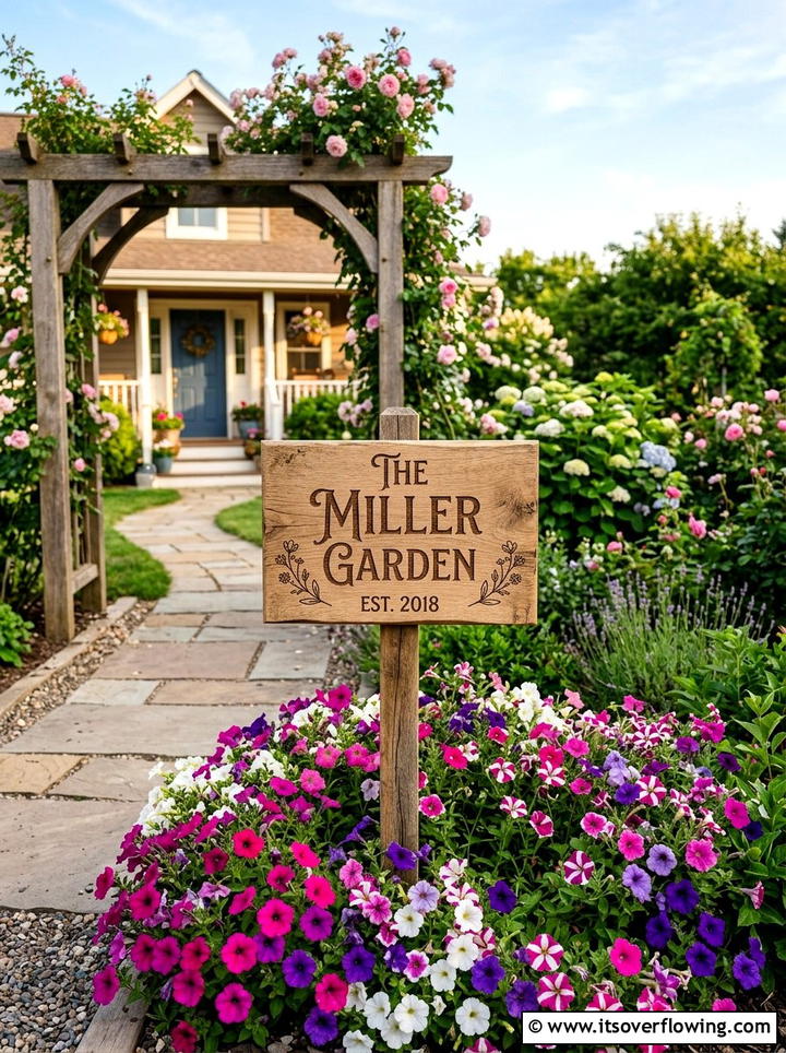 Personalized garden sign - 25 garden ideas with decorative stakes