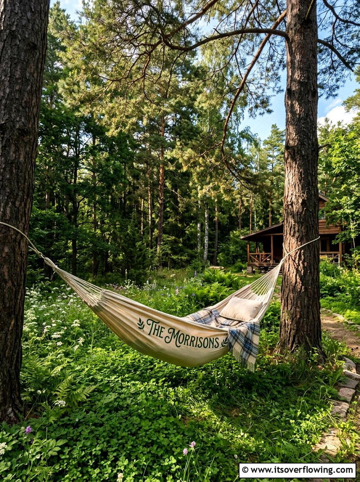 Personalized hammock - 25 backyard decorating ideas with personalized decor
