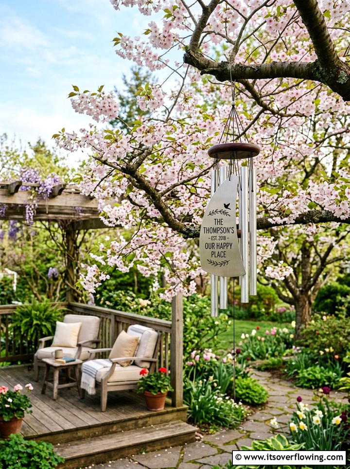 Personalized wind chimes - 25 backyard decorating ideas with personalized decor
