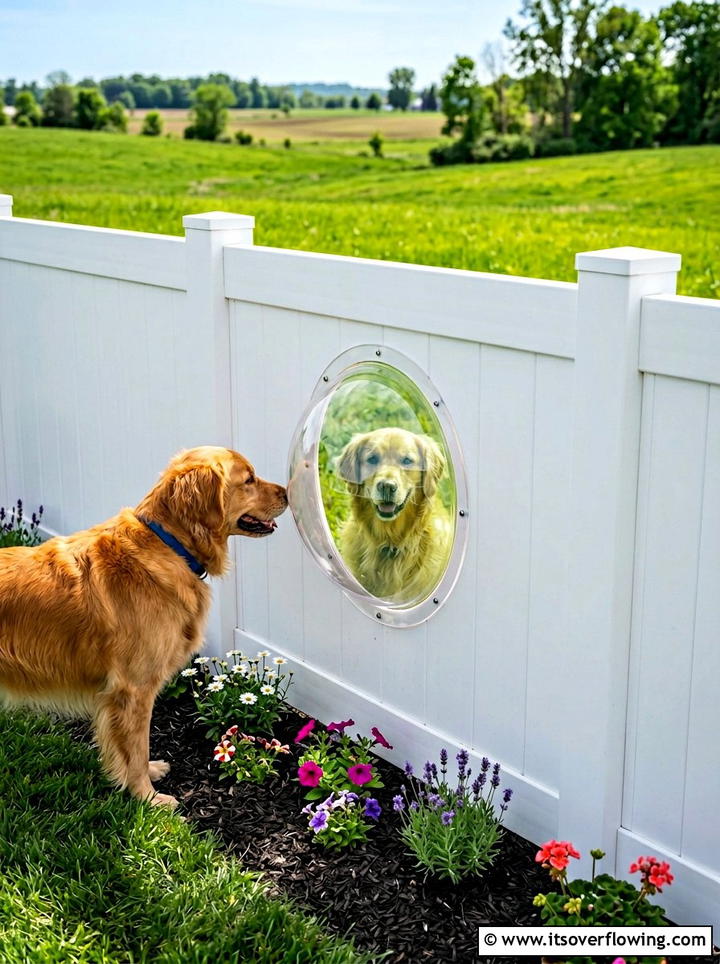 Pet Fence Bubble Window - 25 backyard ideas for dogs