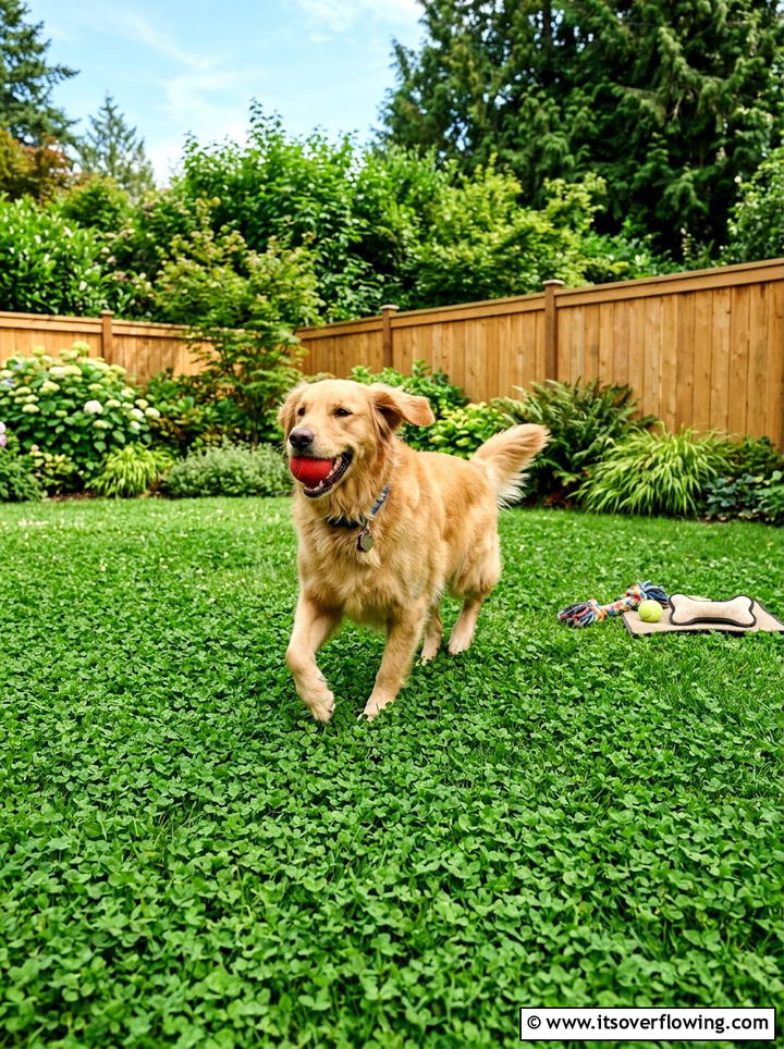 Pet friendly clover lawn - 25 backyard ideas with clover lawn
