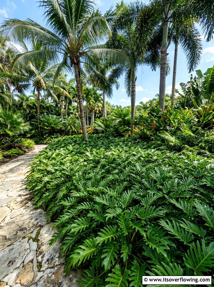 Philodendron Xanadu Groundcover - 25 creative garden ideas with tropical foliage