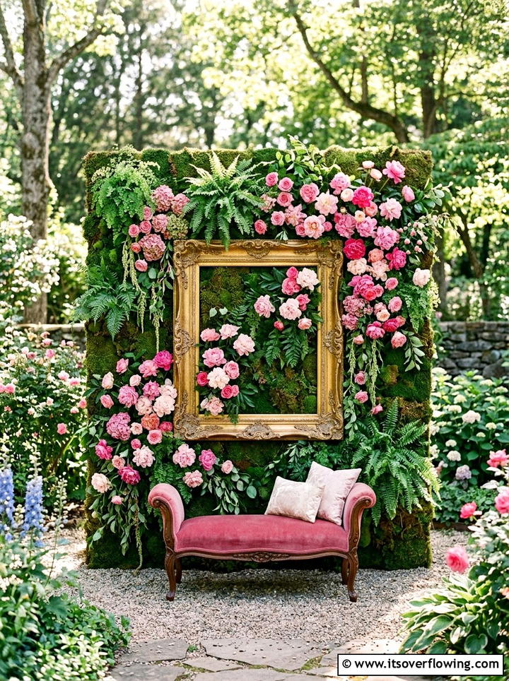 Photo Backdrop - 25 garden decor ideas for weddings