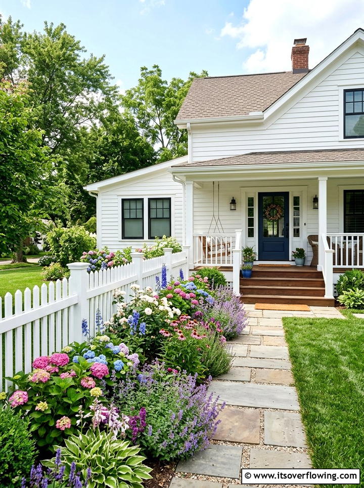 Picket Fence Garden - 25 front porch ideas with coastal style