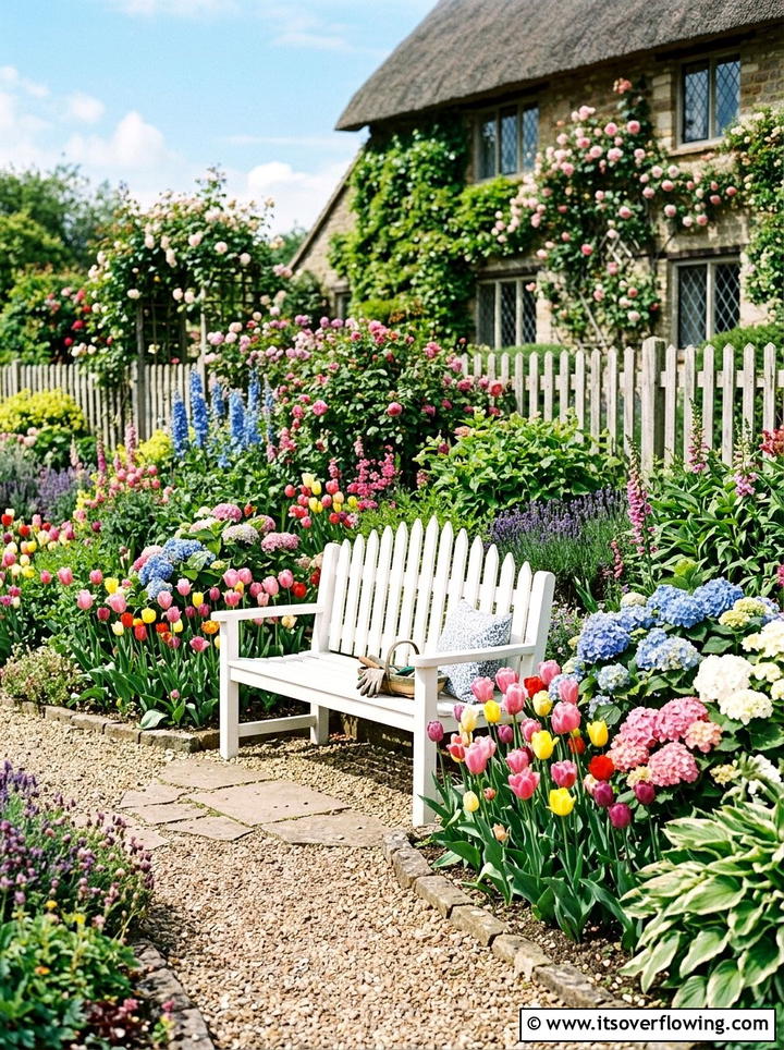 Picket Fence Garden Bench - 25 upcycled garden ideas with garden benches