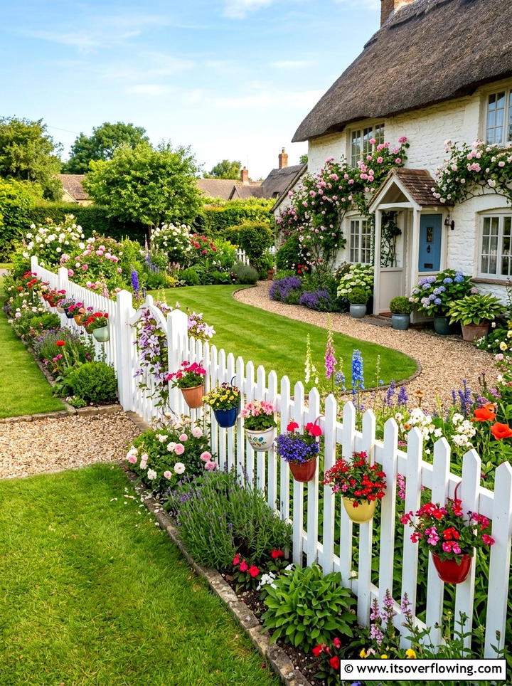 Picket Fence Garden - 25 backyard ideas with vertical garden