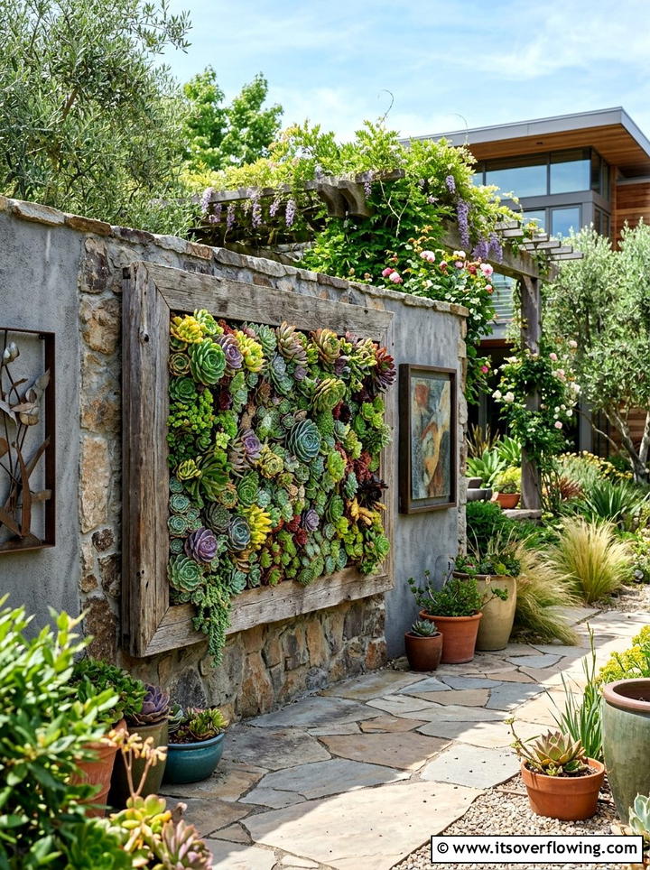 Picture Frame Succulent Planter - 25 upcycled garden ideas for urban gardens