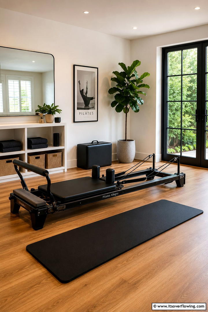 Pilates Practice Area - 30 Small Home Gym Ideas for Compact Fitness Spaces