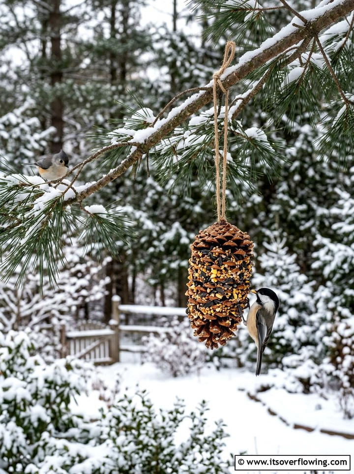 Pine Cone Bird Feeder - 25 reusing old things ideas for bird feeders
