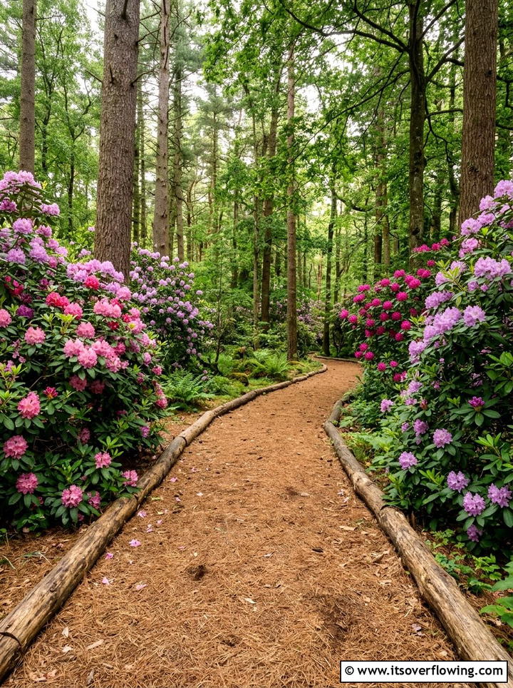 Pine Needle Walkway - 25 cheap garden ideas with pathways