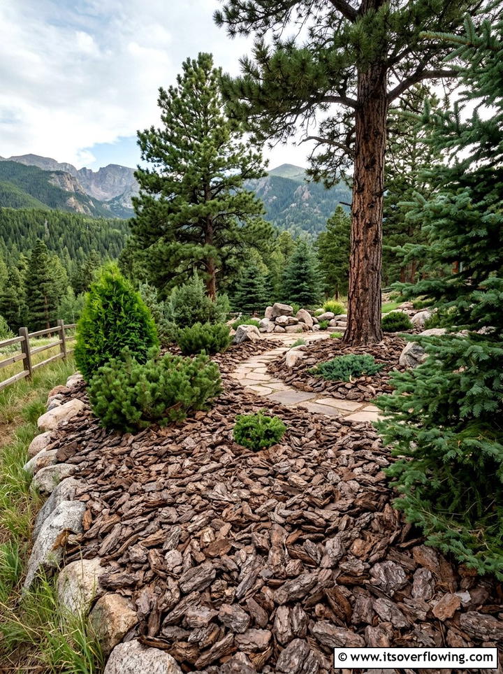 Pine Nugget Mulch - 25 garden ideas with mulch