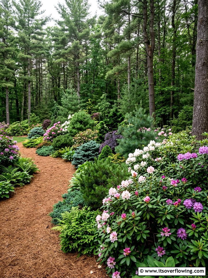 Pine Tree Focal Point - 25 garden design ideas with evergreen structure