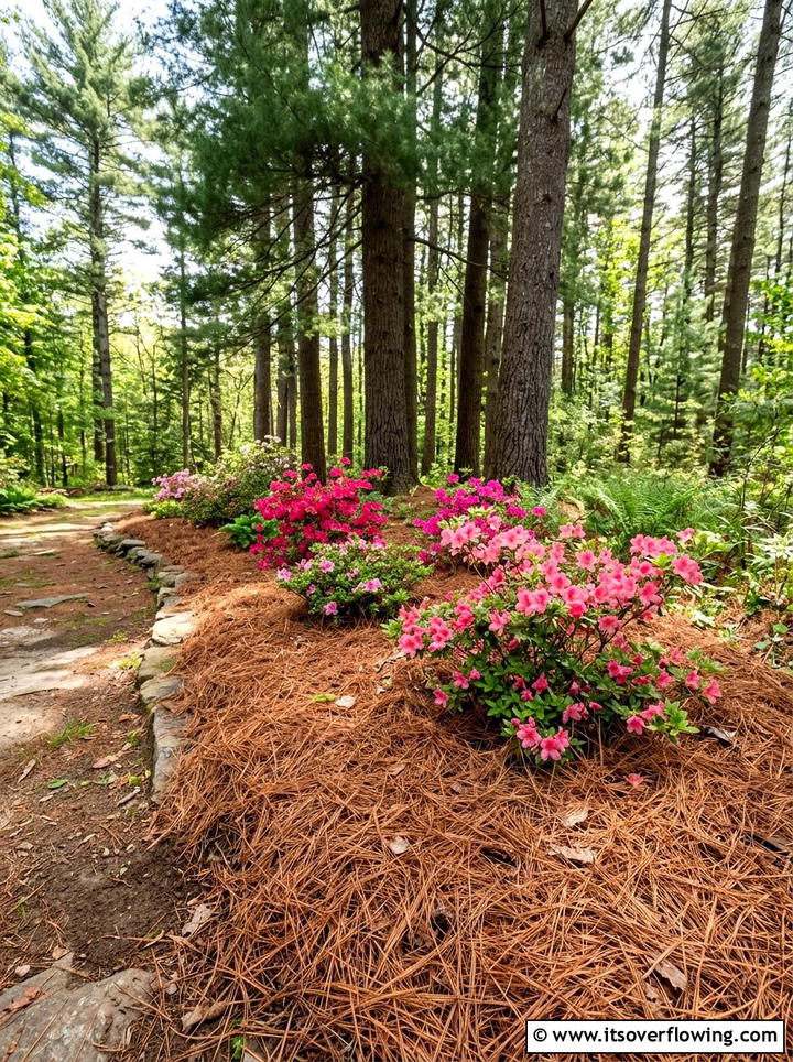 Pine needle mulch - 25 creative garden ideas with sensory planting