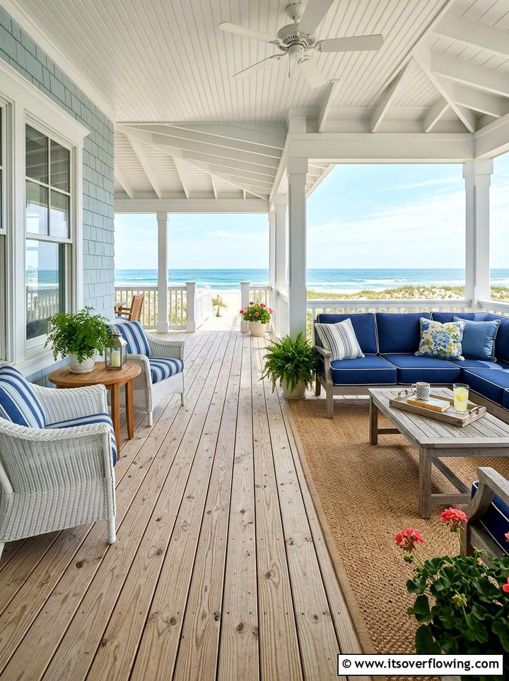 Pine porch flooring - 25 front porch decor ideas with natural wood