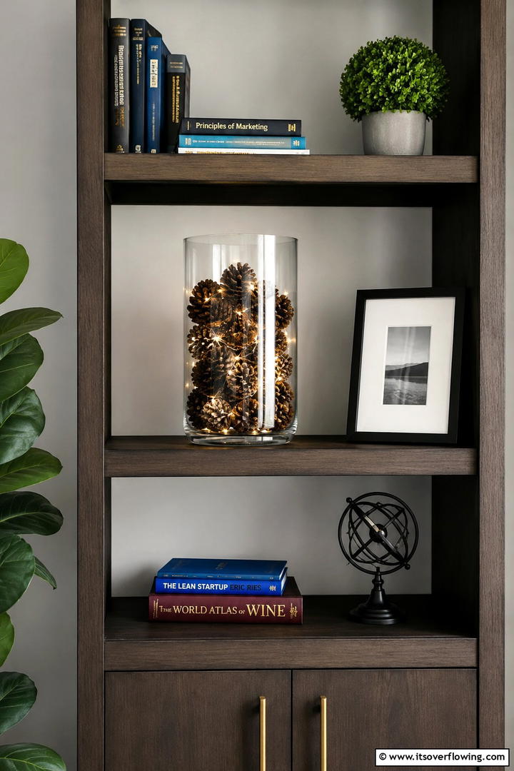 Pinecone Office Decorative Accents - 50 Fall Office Decor Ideas for A Sleek, Calm Workspace