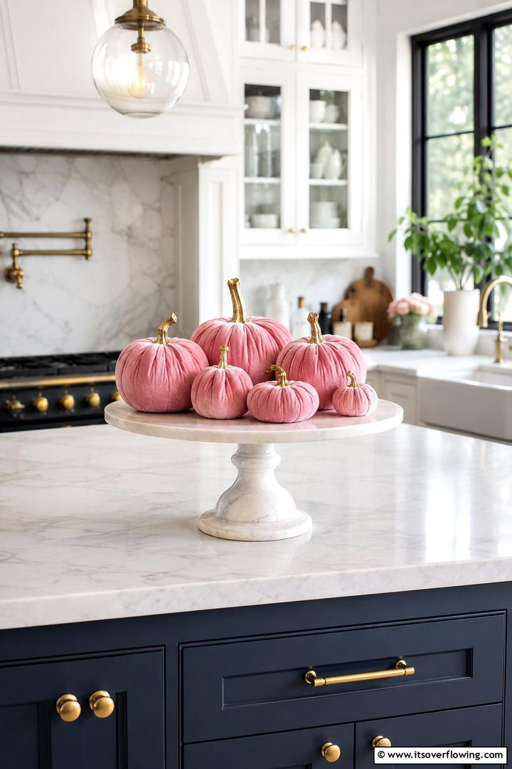 Pink Cake Stand Display - 50 Pink Fall Decor Ideas Roundup- Soft Seasonal Vibes