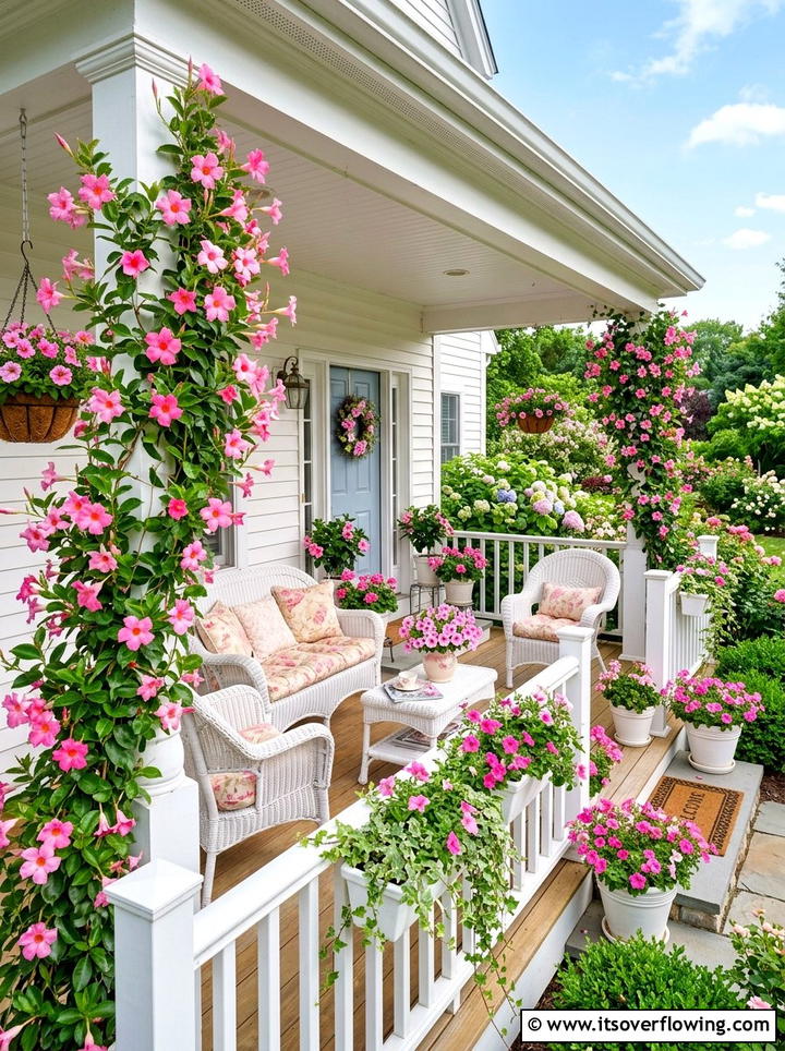Pink Flower Porch Decor - 25 front porch ideas with summer decor