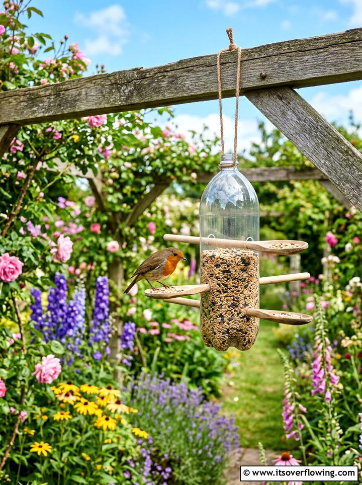 Plastic Bottle Bird Feeder - 25 reusing old things ideas for bird feeders