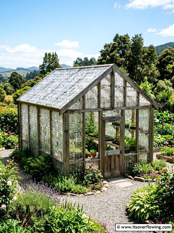 Plastic Bottle Greenhouse - 25 upcycled garden ideas for schools
