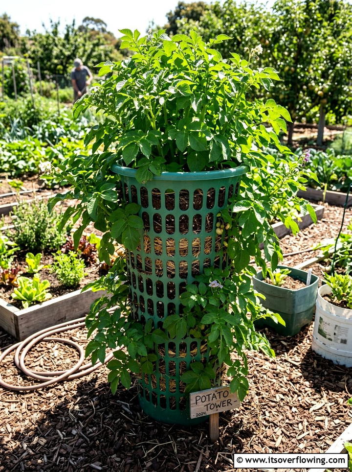 Plastic Laundry Basket Garden - 25 recycled garden ideas with baskets