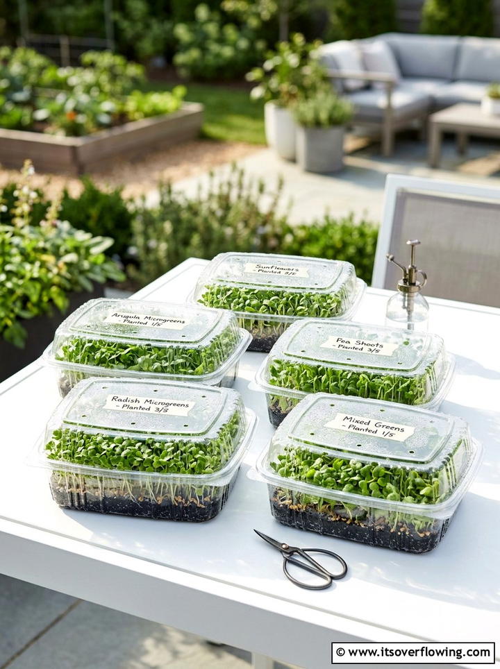 Plastic Salad Box Seed Starter - 25 recycled garden ideas with seed starting trays