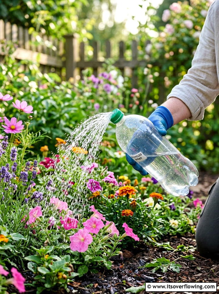 Plastic bottle watering can - 25 recycled garden ideas with recycled plastic projects