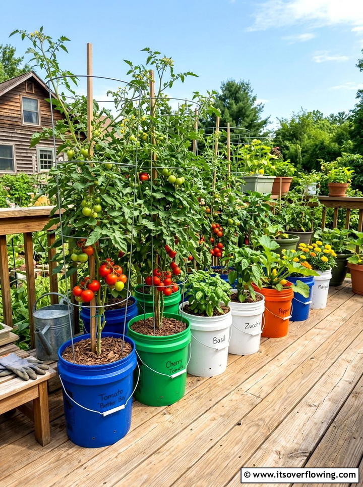 Plastic bucket container garden - 25 recycled garden ideas with recycled plastic projects