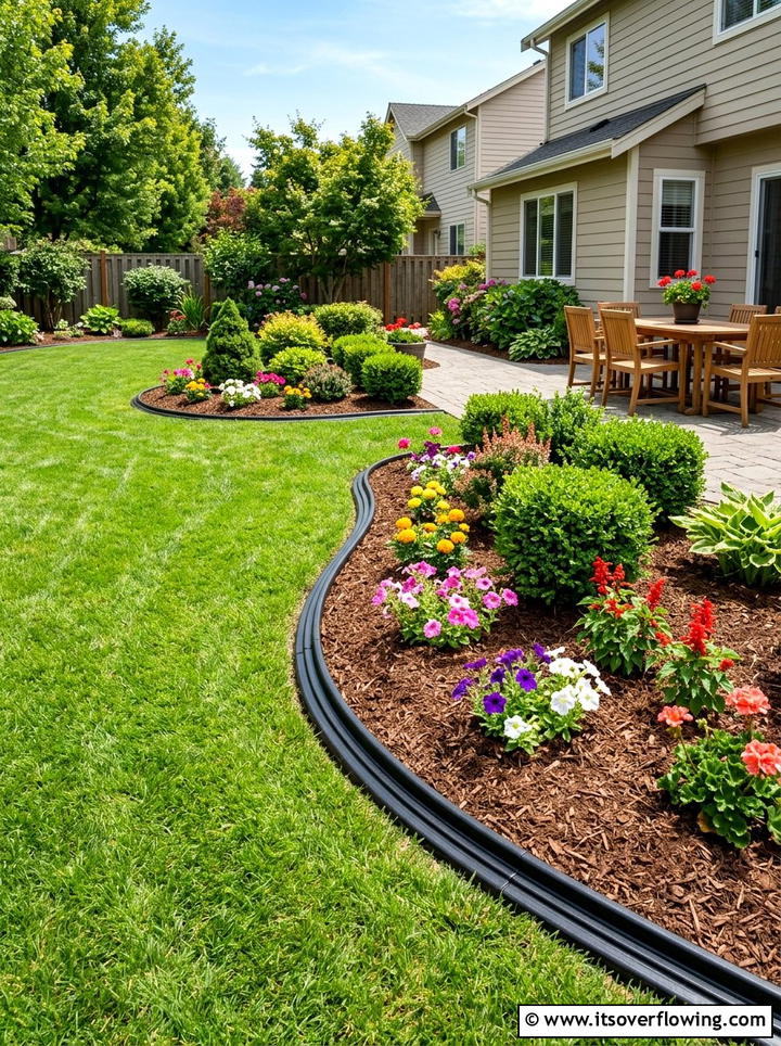 Plastic landscape edging - 25 garden ideas with garden edging