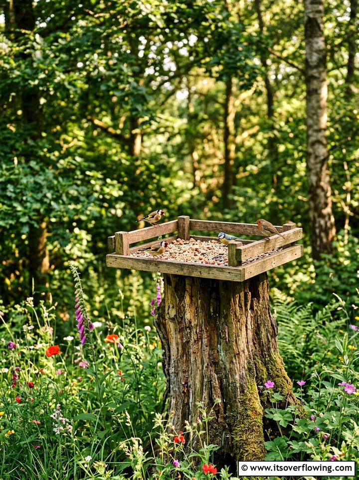 Platform bird feeder - 25 garden decor ideas with feeders