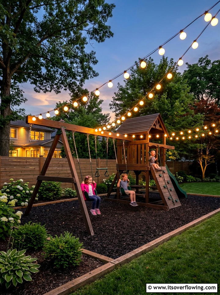 Play area lighting - 25 backyard decorating ideas with hanging lights
