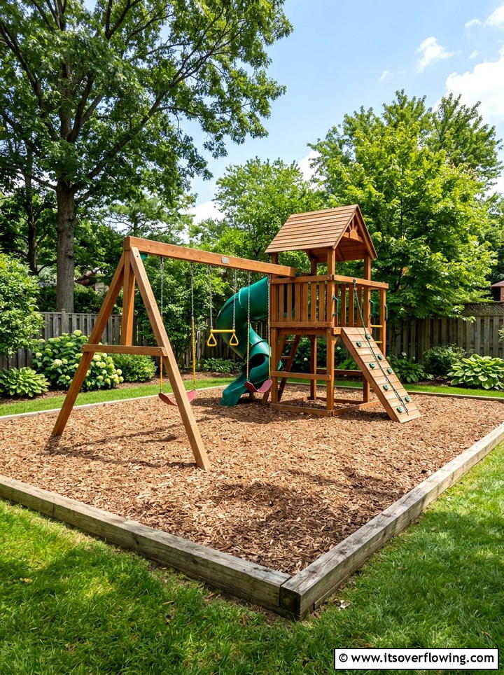 Playground Mulch - 25 backyard ideas with mulch beds